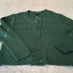 Talbots Green Women's Cardigan Sweater